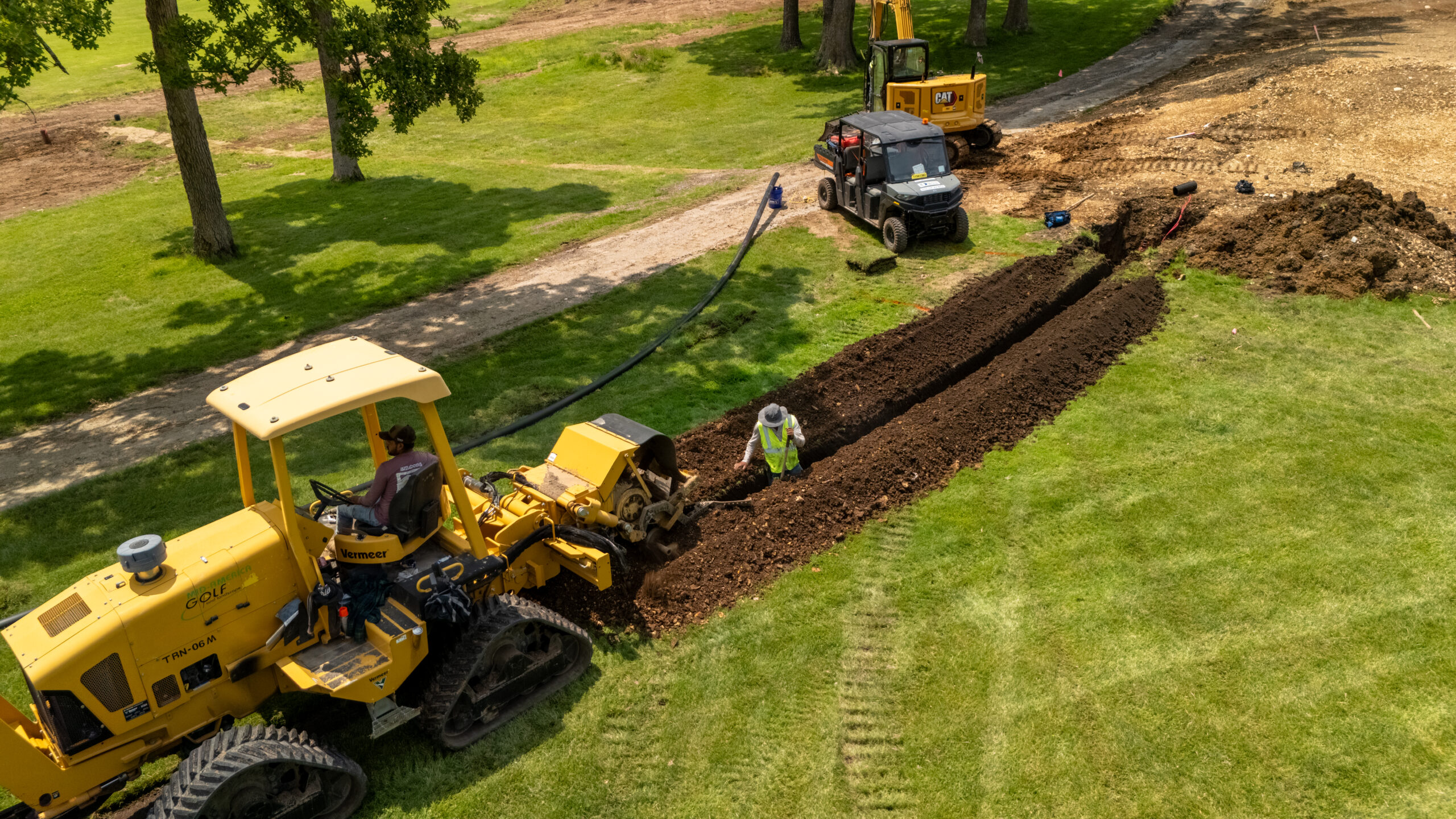 Precision sodding on a newly leveled green